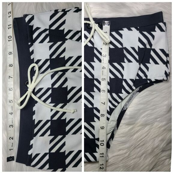 NWOT|SOLID & STRIPED Monika Houndstooth Bikini Bottoms, XS - Picture 8 of 8